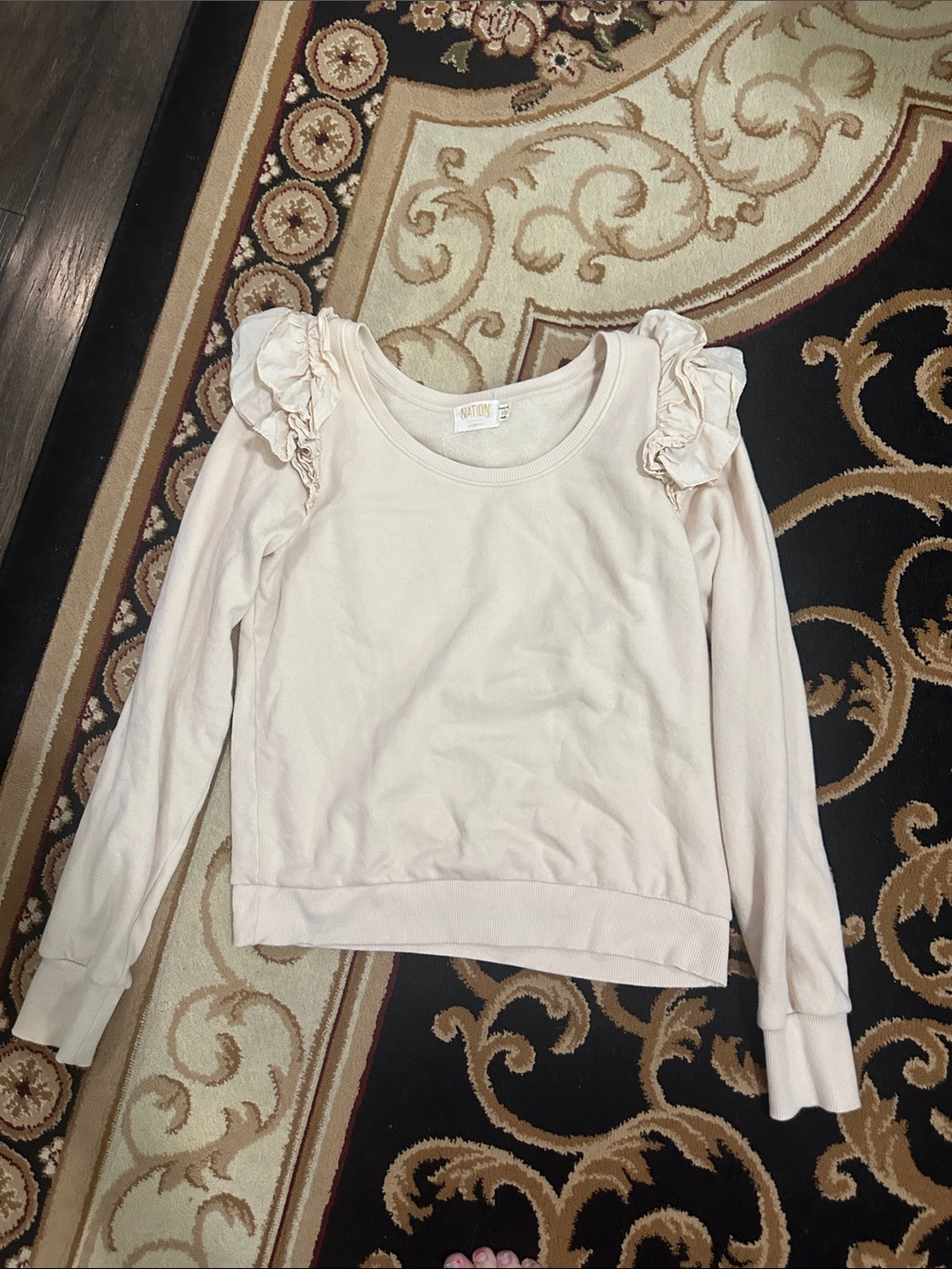 XS Nation Ltd ruffle sleeve sweatshirt
